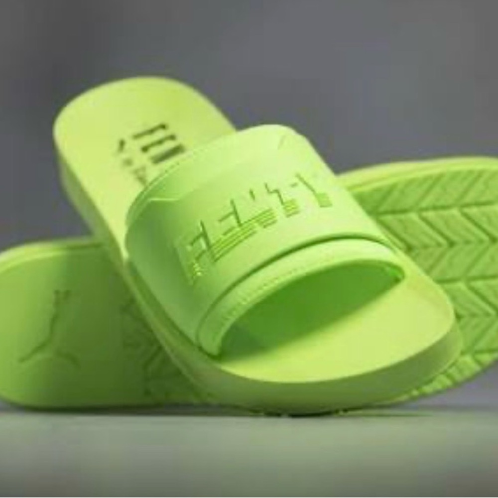 Fenty X Puma Neon Yellow Slides